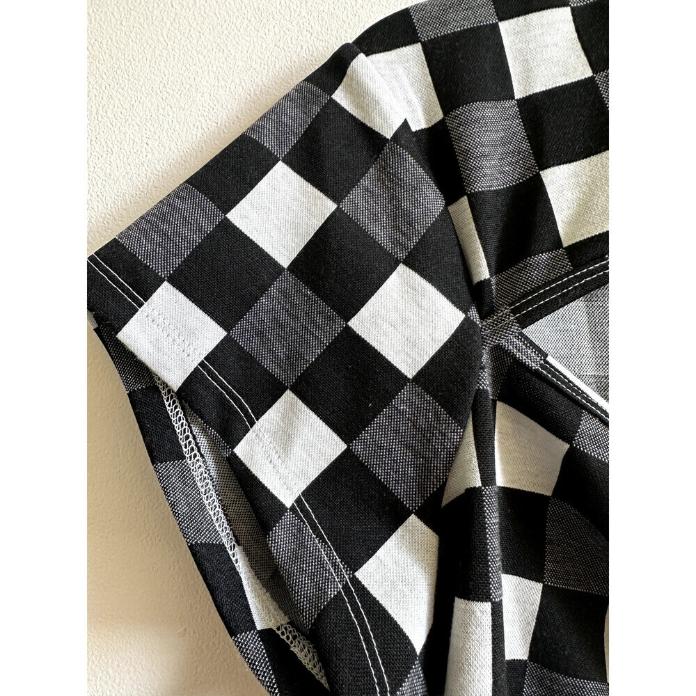 BP. Cutout Crop Tee In Black- White Gingham plus size 1X - Picture 9 of 15